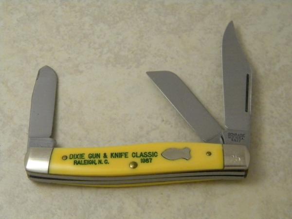 Schrade NY USA Yellow 881Y Stockman Knife Schrade NY USA Yellow 881Y Stockman Knife