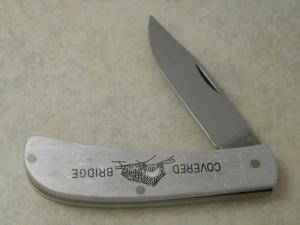 Custom Lavona's Cut Co (Made by Case) Aluminum "Covered Bridge" Jack Knife