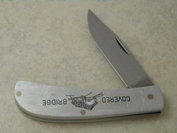 Custom Lavona's Cut Co (Made by Case) Aluminum "Covered Bridge" Jack Knife