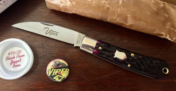 Great Eastern Cutlery Tidioute #470120 Viper, Black Plum Jigged Bone Handle, New (GEC 47) Great Eastern Cutlery Tidioute #470120 Viper, Black Plum Jigged Bone Handle, New (GEC 47)