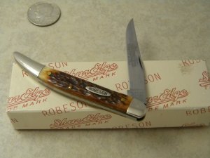 Robeson ShurEdge Rochester NY (by Queen Cut. Co.) Bone Q622113 Toothpick Knife in Box