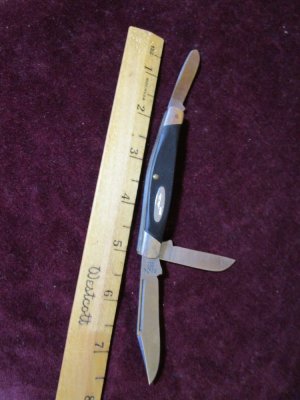 Buck 303 U.S.A. 3 Blade Pocket Knife Black Delrin Handle 