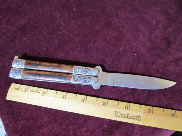  Vintage Valor Papillon Balisong Butterfly Knife Parker Cut. Co., Made in Japan
