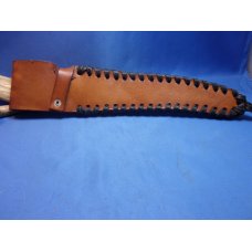 Ken Richardson Fillet Knife Stag Scrimshaw Leather Sheath Ken Richardson Fillet Knife Stag Scrimshaw Leather Sheath