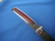 RARE COLD STEEL JAPANESE MINI TANTO FIXED BLADE KNIFE WITH ORIGINAL LEATHER SHEATH. MADE IN JAPAN!! RARE COLD STEEL JAPANESE MINI TANTO FIXED BLADE KNIFE WITH ORIGINAL LEATHER SHEATH. MADE IN JAPAN!!