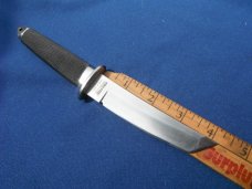 RARE COLD STEEL JAPANESE MINI TANTO FIXED BLADE KNIFE WITH ORIGINAL LEATHER SHEATH. MADE IN JAPAN!! RARE COLD STEEL JAPANESE MINI TANTO FIXED BLADE KNIFE WITH ORIGINAL LEATHER SHEATH. MADE IN JAPAN!!