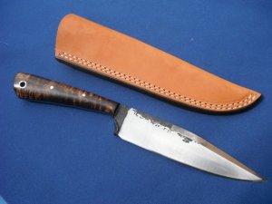 Early Lon Humphrey Custom Knives, Fixed blade Knife 6.25" BLADE 10.5" OAL.  US Made, Hand Forged