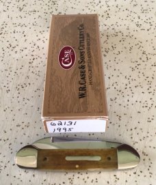VINTAGE CASE XX BONE 1995 #62131 CANOE KNIFE /  BEAUTIFUL PIECE 