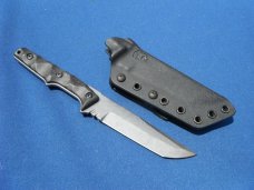 Custom Bawidamann Blades Skraeling Tactical Fixed Blade knife, S35 VN Steel Kydex Sheath. Custom Bawidamann Blades Skraeling Tactical Fixed Blade knife, S35 VN Steel Kydex Sheath.