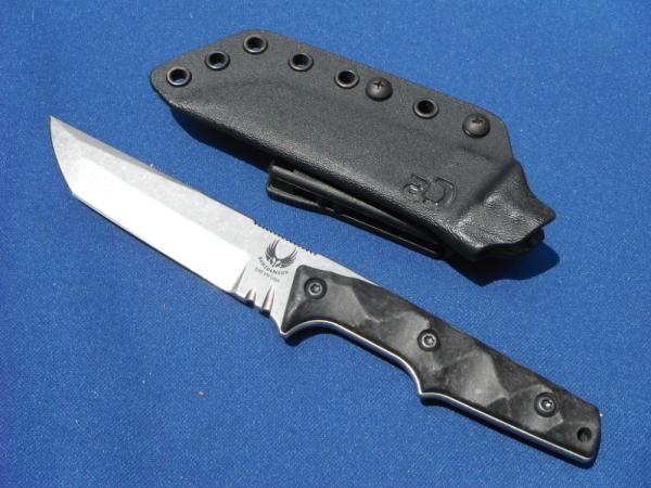  Custom Bawidamann Blades Skraeling  Tactical Fixed Blade knife, S35 VN Steel Kydex Sheath.