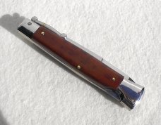 NEW OLD STOCK 1980's ITALIAN STILETTO 9" GENUINE SNAKEWOOD SWING GUARD  