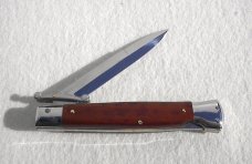 NEW OLD STOCK 1980's ITALIAN STILETTO 9" GENUINE SNAKEWOOD SWING GUARD  
