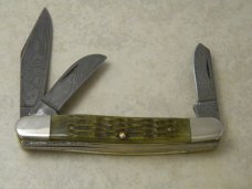 Parker-Edwards Alabama, USA Bone Damascus Stockman Knife Parker-Edwards Alabama, USA Bone Damascus Stockman Knife