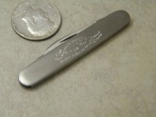 Case XX Stainless USA 4 Dot Metal Engraved M 279 SS "Cale Yarborough 1976" Champion Pen Knife