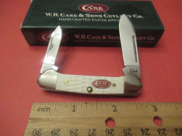 Case XX 2002 Red Letter Shield Natural Bone Baby Butterbean Pattern # 62132 SS