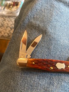 Case Brothers Select Co USA 5383 WH SS Reddish Bone Handle Whittler With Three Stainless Blades Case Brothers Select Co USA 5383 WH SS Reddish Bone Handle Whittler With Three Stainless Blades