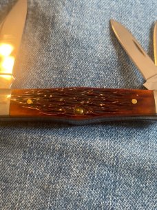 Case Brothers Select Co USA 5383 WH SS Reddish Bone Handle Whittler With Three Stainless Blades Case Brothers Select Co USA 5383 WH SS Reddish Bone Handle Whittler With Three Stainless Blades