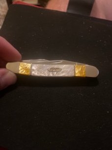2016 Case XX USA Muskrat SS Antique Gold & White Peal Corelon With Two Stainless Steel Blades New 2016 Case XX USA Muskrat SS Antique Gold & White Peal Corelon With Two Stainless Steel Blades New