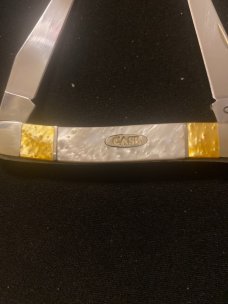 2016 Case XX USA Muskrat SS Antique Gold & White Peal Corelon With Two Stainless Steel Blades New 2016 Case XX USA Muskrat SS Antique Gold & White Peal Corelon With Two Stainless Steel Blades New