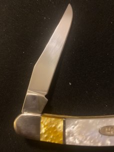 2016 Case XX USA Muskrat SS Antique Gold & White Peal Corelon With Two Stainless Steel Blades New 2016 Case XX USA Muskrat SS Antique Gold & White Peal Corelon With Two Stainless Steel Blades New