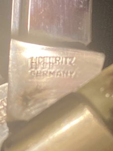 Vintage Hoffritz Germany Thick & Gnarly Stag Hamdle Congress With Four Blades & A Bar Sheild 