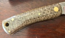 Kroo Chunky Frank, Coffee Bean Bag Micarta Handles, New with Box and Certificate, Willem OKelly Kroo Chunky Frank, Coffee Bean Bag Micarta Handles, New with Box and Certificate, Willem OKelly