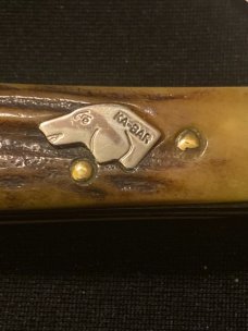 KA-BAR Oleans New York KA-BAR-LO Dog Head Stag With Gnarly Stag Plus Two Blades Never Used Or Carrie KA-BAR Oleans New York KA-BAR-LO Dog Head Stag With Gnarly Stag Plus Two Blades Never Used Or Carrie