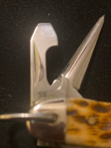 2001 Case XX USA 64090R SS Amber Bone Scout With 4 Blades/Tools & A Baile New Never Used Or Carried 2001 Case XX USA 64090R SS Amber Bone Scout With 4 Blades/Tools & A Baile New Never Used Or Carried