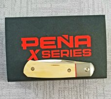 Enrique Pena Mammoth ivory Apache Front Flipper,M390,2021 X Series, 3 7/8", Recover by Jerry Valdez 