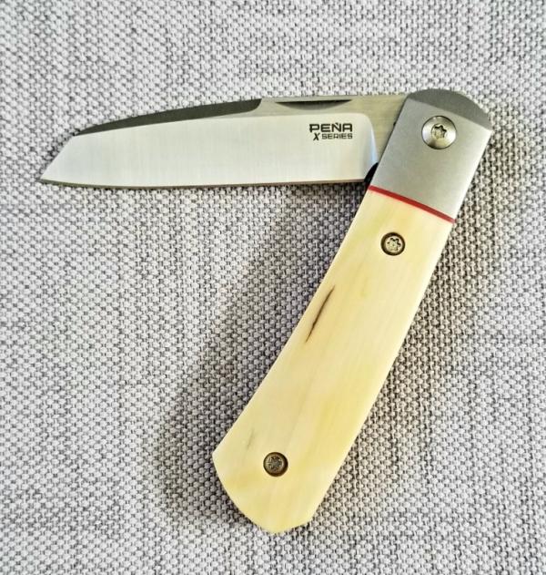 Enrique Pena Mammoth ivory Apache Front Flipper,M390,2021 X Series, 3 7/8", Recover by Jerry Valdez Enrique Pena Mammoth ivory Apache Front Flipper,M390,2021 X Series, 3 7/8", Recover by Jerry Valdez