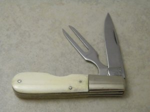 Edge Co. Japan Bone 2 Blade Barlow Knife w/Fork