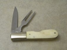 Edge Co. Japan Bone 2 Blade Barlow Knife w/Fork Edge Co. Japan Bone 2 Blade Barlow Knife w/Fork