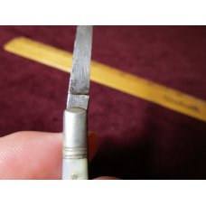Antique W. K. Co. Germany 2 Blade Mother of Peral Pocket Knife w/Trademark Crossed Ax & Flag w/3 X's Antique W. K. Co. Germany 2 Blade Mother of Peral Pocket Knife w/Trademark Crossed Ax & Flag w/3 X's