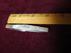 Antique W & S Horrobin Sheffield 2 Blade Mother of Pearl Pocket Knife. 