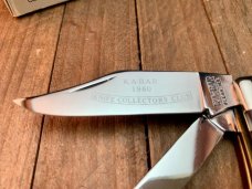 Ka-Bar Gunstock Brown Jigged Bone 1980 Knife Collectors Club Ka-Bar Gunstock Brown Jigged Bone 1980 Knife Collectors Club