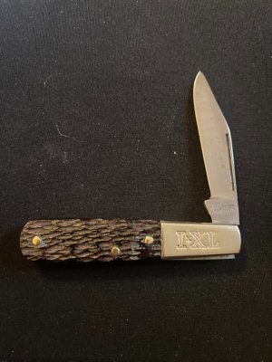 IXL George Westenholm Sheffeild England Single Blade Barlow Style Bone Handle Pocket Knife