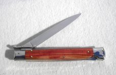 NOS 1980's EXOTIC ROSEWOOD 11" SWING GUARD LOCK BACK MANIGO ITALY NOS 1980's EXOTIC ROSEWOOD 11" SWING GUARD LOCK BACK MANIGO ITALY