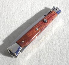 NOS 1980's EXOTIC ROSEWOOD 11" SWING GUARD LOCK BACK MANIGO ITALY NOS 1980's EXOTIC ROSEWOOD 11" SWING GUARD LOCK BACK MANIGO ITALY