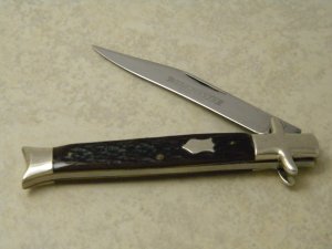 Winchester Trademark USA 1987 Bone 1901 Bowtie / Fishtail Knife 