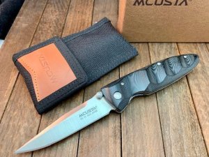 Mcusta Classic Wave Black Linen Micarta Handles Seki Japan