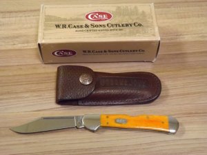 Case 1998 Orange Smooth Bone Large Copperlock