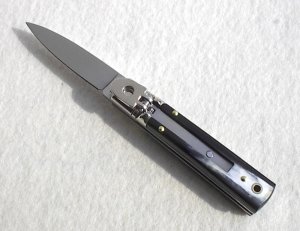 NEW A.G.A. CAMPOLIN MANIAGO ITALY CLASSIC 6" SLIMLINE LEVERLOCK GENUINE BRAZILIAN HORN