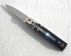 NEW A.G.A. CAMPOLIN MANIAGO ITALY CLASSIC 6" SLIMLINE LEVER LOCK GENUINE AFRICAN EBONY WOOD