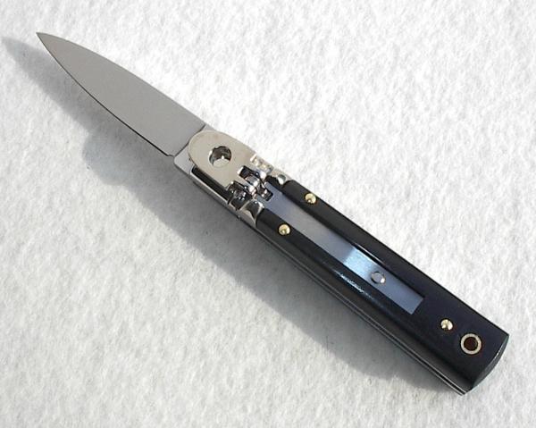 NEW A.G.A. CAMPOLIN MANIAGO ITALY CLASSIC 6" SLIMLINE LEVER LOCK GENUINE AFRICAN EBONY WOOD