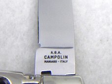 NEW A.G.A. CAMPOLIN MANIAGO ITALY CLASSIC 6" SLIMLINE LEVER LOCK GENUINE AFRICAN EBONY WOOD