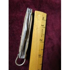Stainless Steel Jack Knife Stag Handle Silver Tone Shield Nickle Bolsters and Loop Unbranded 