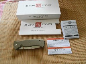Mint in box AL-MAR Assisted S.E.R.E. Coyote Series AMK2212  Made in China knife