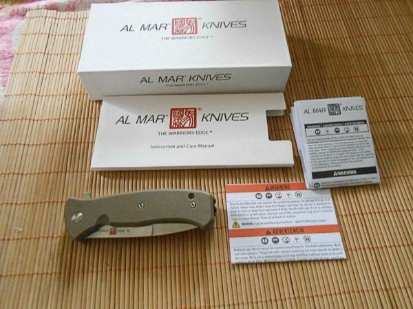 Mint in box AL-MAR Assisted S.E.R.E. Coyote Series AMK2212  Made in China knife