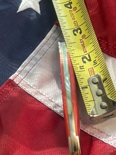 Case xx 2002 Tony Bose Single Blade Sowbelly Knife w/ Red, White & Blue American Flag Shield