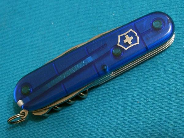 VICTORINOX CLIMBER 53386 SAPPHIRE BLUE SAK SWISS ARMY CAMP FOLDING POCKET KNIFE KNIVES OLD